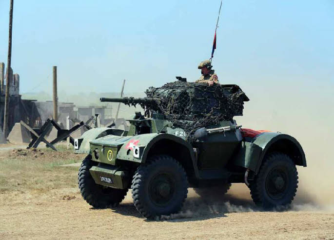 The authors 1942 Daimler Armoured Car at the War & Peace Show 2013.