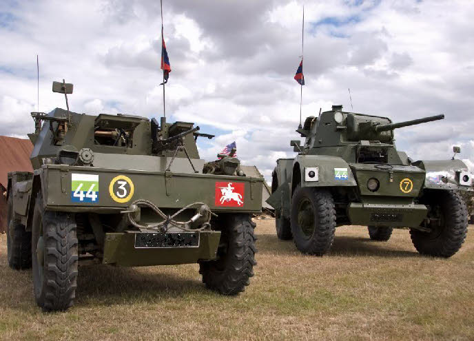 The authors 1944 Daimler Dingo & 1942 Daimler Armoured car